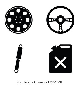 car race icon set