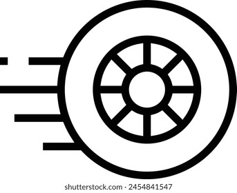 icono de la carrera de coches. Diseño de estilo lineal delgado aislado sobre fondo blanco