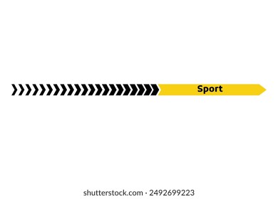 Car race stripe. Automobile identity. Vehicle marking element for transport modifying. Speed line, racing tuning strip or car sticker. Vector illustration isolated on white background