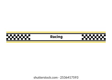 Car race stripe. Automobile identity. Vehicle marking element for transport modifying. Speed line, racing tuning strip or car sticker. Vector illustration isolated on white background