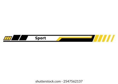 Car race stripe. Automobile identity. Vehicle marking element for transport modifying. Speed line, racing tuning strip or car sticker. Vector illustration isolated on white background