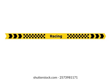 Car race stripe. Automobile identity. Vehicle marking element for transport modifying. Speed line, racing tuning strip or car sticker. Vector illustration isolated on white background