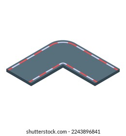 Car racetrack icon isometric vector. Race road. Formula auto