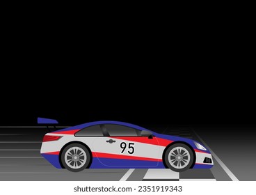 Autofahrer-Hintergrund. Racing Checkered Flag. Rennkonzept für Autos. Vektorgrafik.