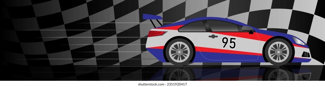 Autofahrer-Hintergrund. Racing Checkered Flag. Rennkonzept für Autos. Vektorgrafik.