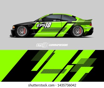Car racing decal design concept.  Abstract grunge background for wrap vehicles, race cars, cargo vans, pickup trucks and livery.