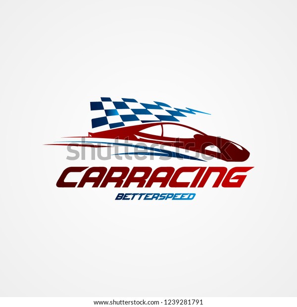 Car racing design logo template. Sport\
competition concept. Vector\
illustration
