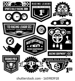 Car racing emblems