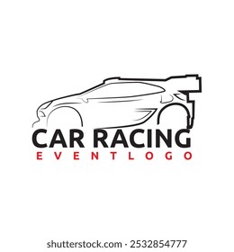 car racing event logo template