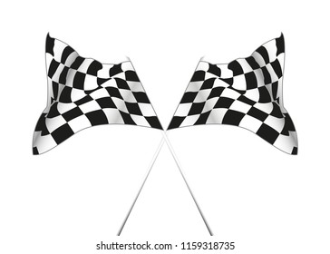 Car racing final flag