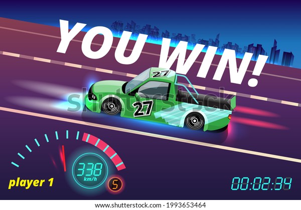 Car racing game in display menu tuning for upgrade
performance car of game player. Player can upgrade engine, power,
durability, speed, beauty, wheel, tire, and any car parts.
illustration 3d style