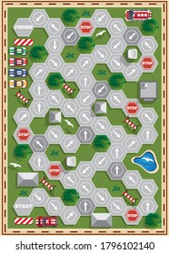 Car Racing Game Vector illustration.