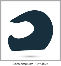Car racing helmet icon on the background