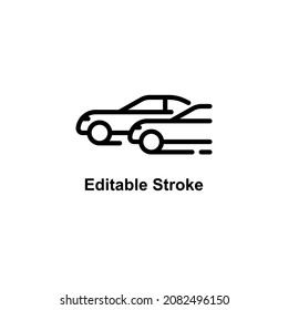 car racing icon designed in outline style in sports icon theme