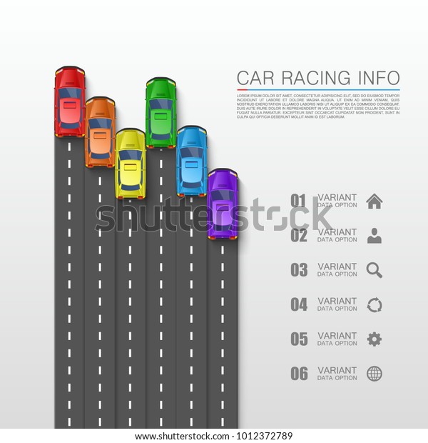 Car racing\
info art cover. Vector\
Illustration