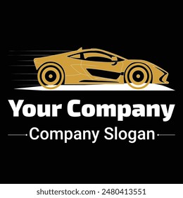 Diseño de logotipo de carreras de coches - Ilustración de Arte vectorial