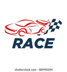 Car Racing Logo Template - Stock Vector