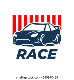 Car Racing Logo Template - stock vector