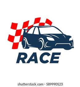 Car Racing Logo Template - stock vector