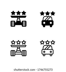 Car Racing Star Ability Way Icon, Logo, Vector