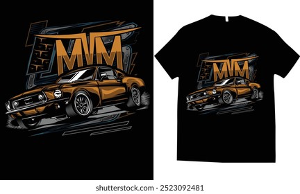 Car racing tshirt design art