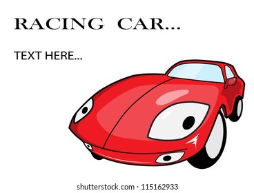 Car racing vector cartoon