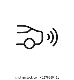 Car and radar security icon