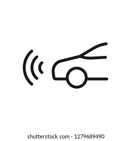 Car and radar security icon