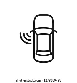 Car and radar security icon