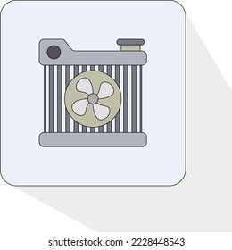 car radiator, can be used for icon