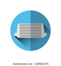 Car radiator flat icon vector design.Automobile Part