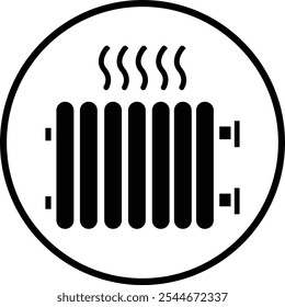 Car Radiator glyph circle Icon, line icons style, simple element from car parts concepts. car radiator editable logo sign symbol design on transparent background. can be use for web and mobile