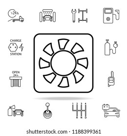 car radiator icon. Cars service and repair parts icons universal set for web and mobile on colored background