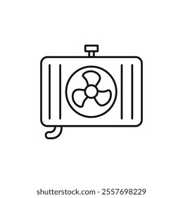 Car radiator Icon Isolated flat vector in outline