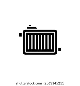 Car radiator Icon Isolated flat vector in outline