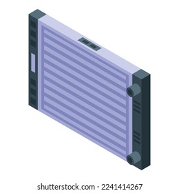 Car radiator icon isometric vector. Repair engine. Climate air
