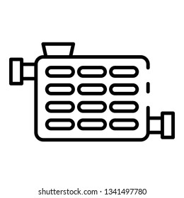 Car radiator icon. Outline car radiator vector icon for web design isolated on white background