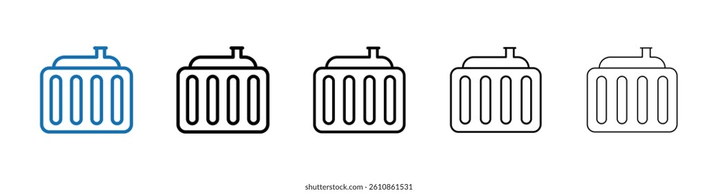 Car radiator Icon Outline vector logo for web ui