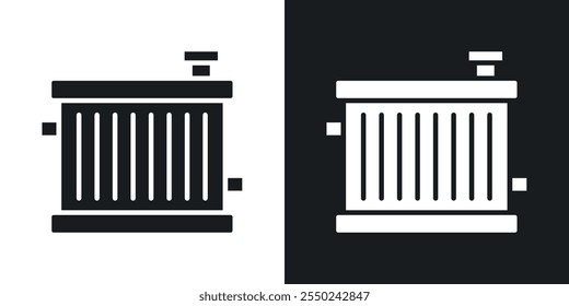 Car radiator icon pack in black color.
