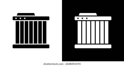car radiator icon symbol collection. Flat vector stock illustration.