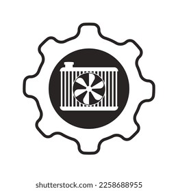 icono del radiador de coche símbolo de ilustración vector de diseño eps 10