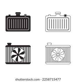car radiator icon vector illustration symbol design eps 10