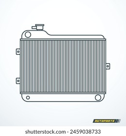 Car radiator icon. Vector illustration