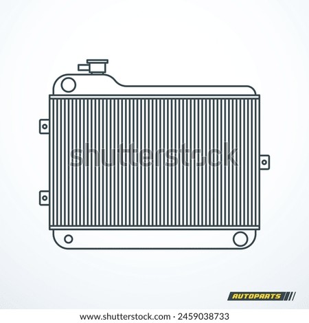 Car radiator icon. Vector illustration