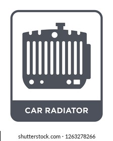 car radiator icon vector on white background, car radiator trendy filled icons from Car parts collection, car radiator simple element illustration