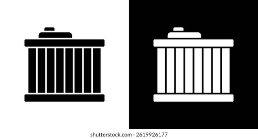 car radiator icon vector, solid logo illustration, pictogram