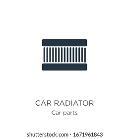 Vector de icono del radiador de Camión. Icono moderno del radiador de camión plano de la colección de piezas de camión aislado en fondo blanco. La ilustración vectorial se puede utilizar para diseño gráfico web y móvil, logotipo, eps10
