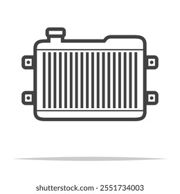 Car radiator outline icon transparent vector isolated