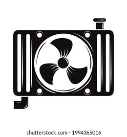 car radiator part isolated icon