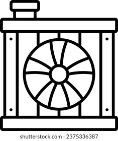 Car Radiator vector icon. Can be used for printing, mobile and web applications.